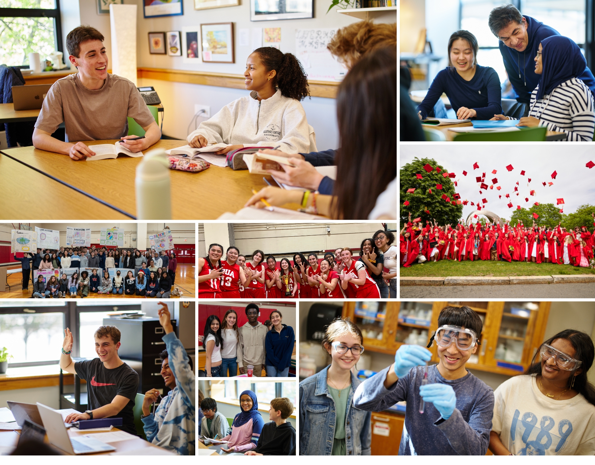 a collection of images of student life at BUA